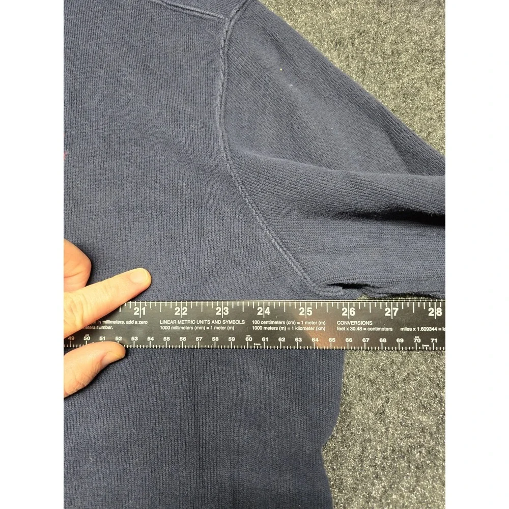 Polo Ralph Lauren Estate Rib Quarter Zip Pullover Sweater Mens XL Navy‎ Blue